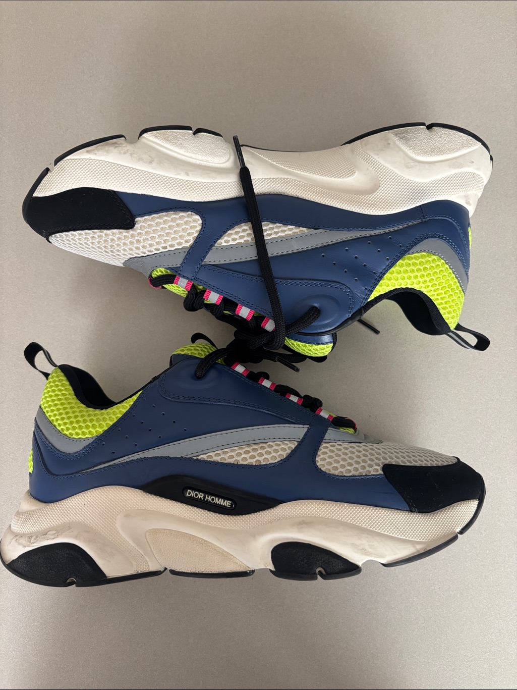 Dior B22 Yellow Blue Sneakers